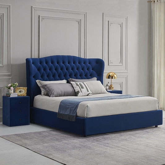 Palace Velvet Ottoman Bed Luxury - Gas Lift Storage